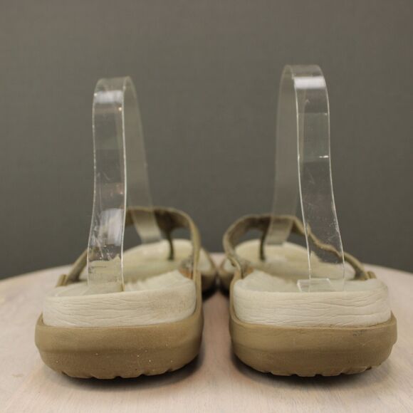 Crocs Thong Sandals Womens 8 Tan Beige Comfort - Picture 6 of 10